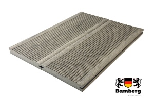 Террасная доска ДПК Bamberg Solid Shipboard, English Barnwood (Амбарная доска) — Black Deck