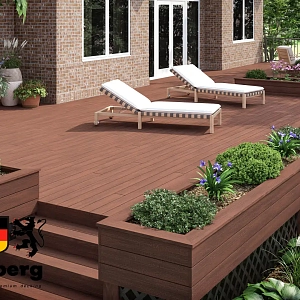 Террасная доска ДПК Bamberg African Bubinga