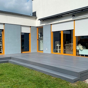 Террасная доска из ДПК Turtle Shell Solid Scottish Slatewood Co-Extrusion (Dual) - идеальный выбор для вашей террасы